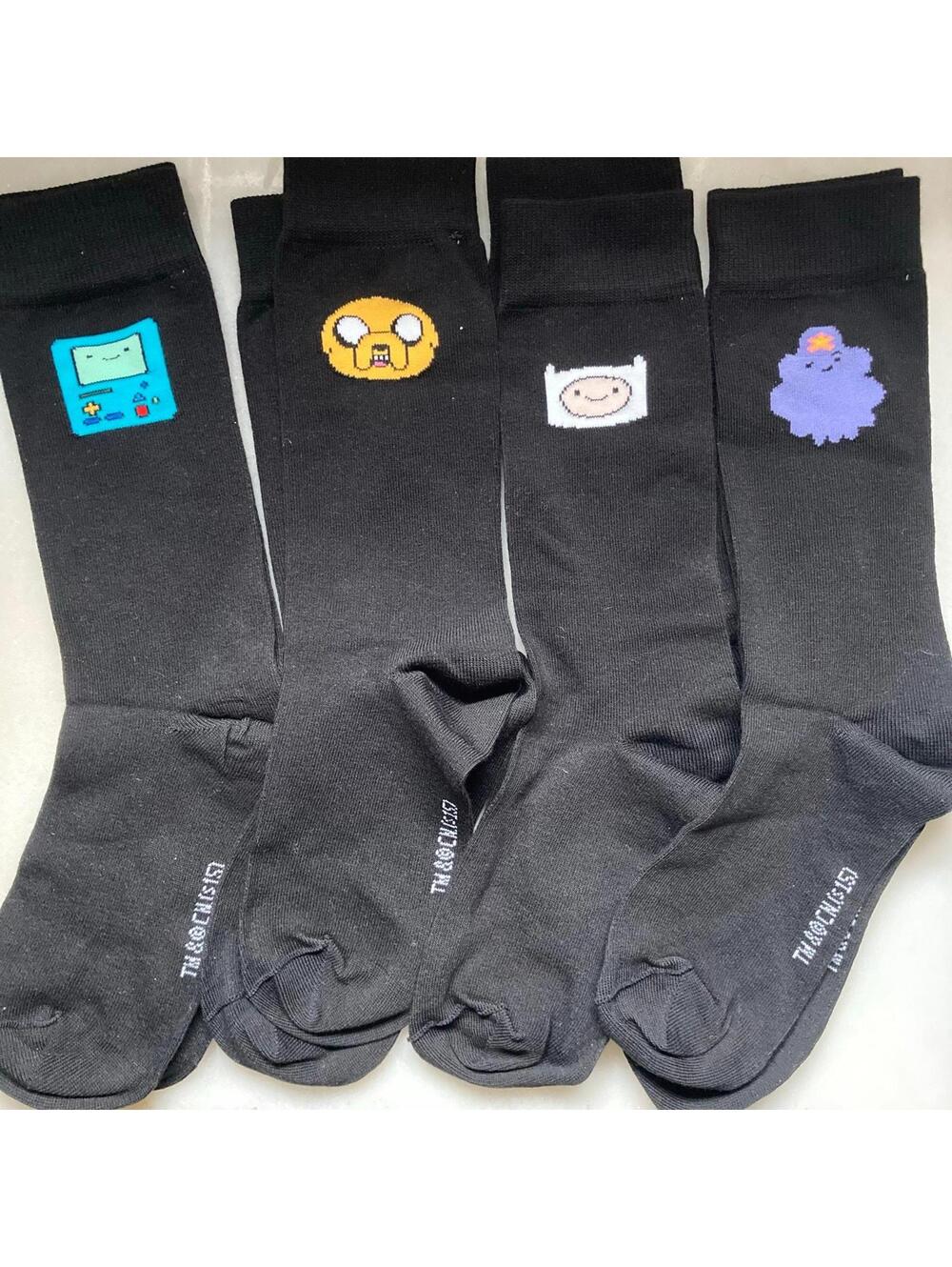 Asos Adventure Time Mens Long Black Socks- 5 Pack